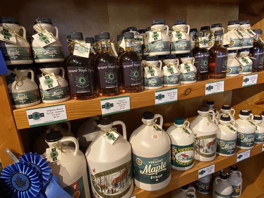 Photo of Branon Maple Syrup on a wooden shelf