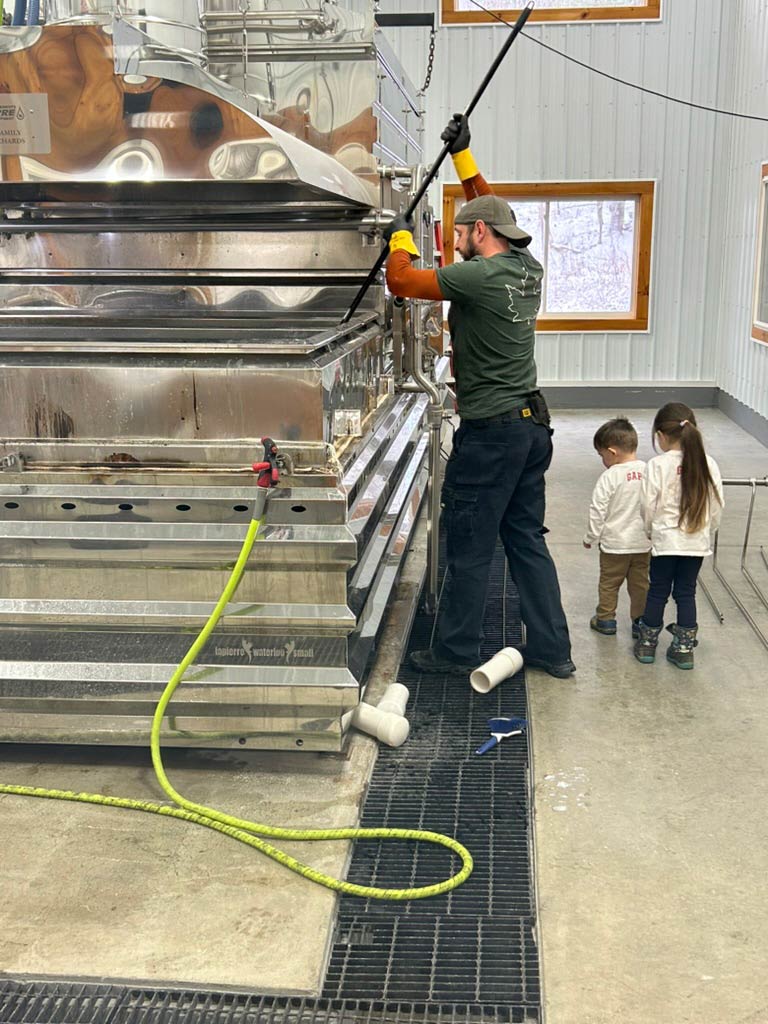 Photo of Branon employee working in the sugar house